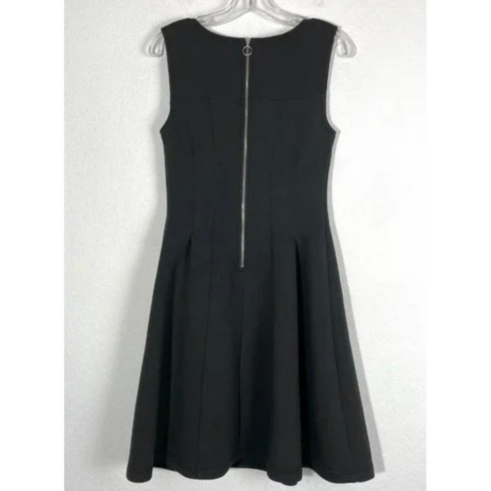 ANTHROPOLOGIE Maeve Debutante Black Fit to Flare Dress Size Medium - Picture 3 of 6